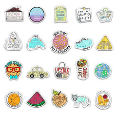 50 Pcs DIY Food Graffiti Stickers Vinyl Decals for Teens Adults