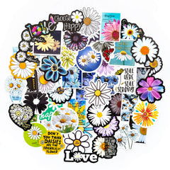 50 Pcs Daisy VSCO Graffiti Stickers Waterproof Decals for Laptop Luggage