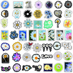 50 Pcs Daisy VSCO Graffiti Stickers Waterproof Decals for Laptop Luggage
