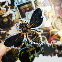 50 Pcs Fashional Gold Sparkle Stickers DIY Graffiti Decals for Laptop Guitar