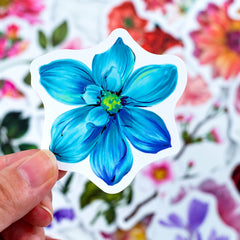 50 Pcs Flower Graffiti Stickers Shear Thin Mug Trolley Case Notebook Cane Waterproof Stickers