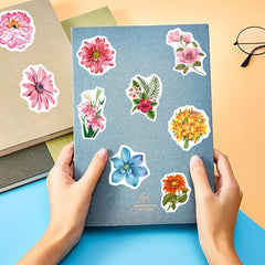 50 Pcs Flower Graffiti Stickers Shear Thin Mug Trolley Case Notebook Cane Waterproof Stickers
