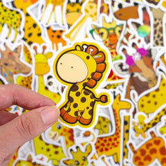 50 Pcs Giraffe Stickers Vinyl Decal Waterproof Stickers for Bottle