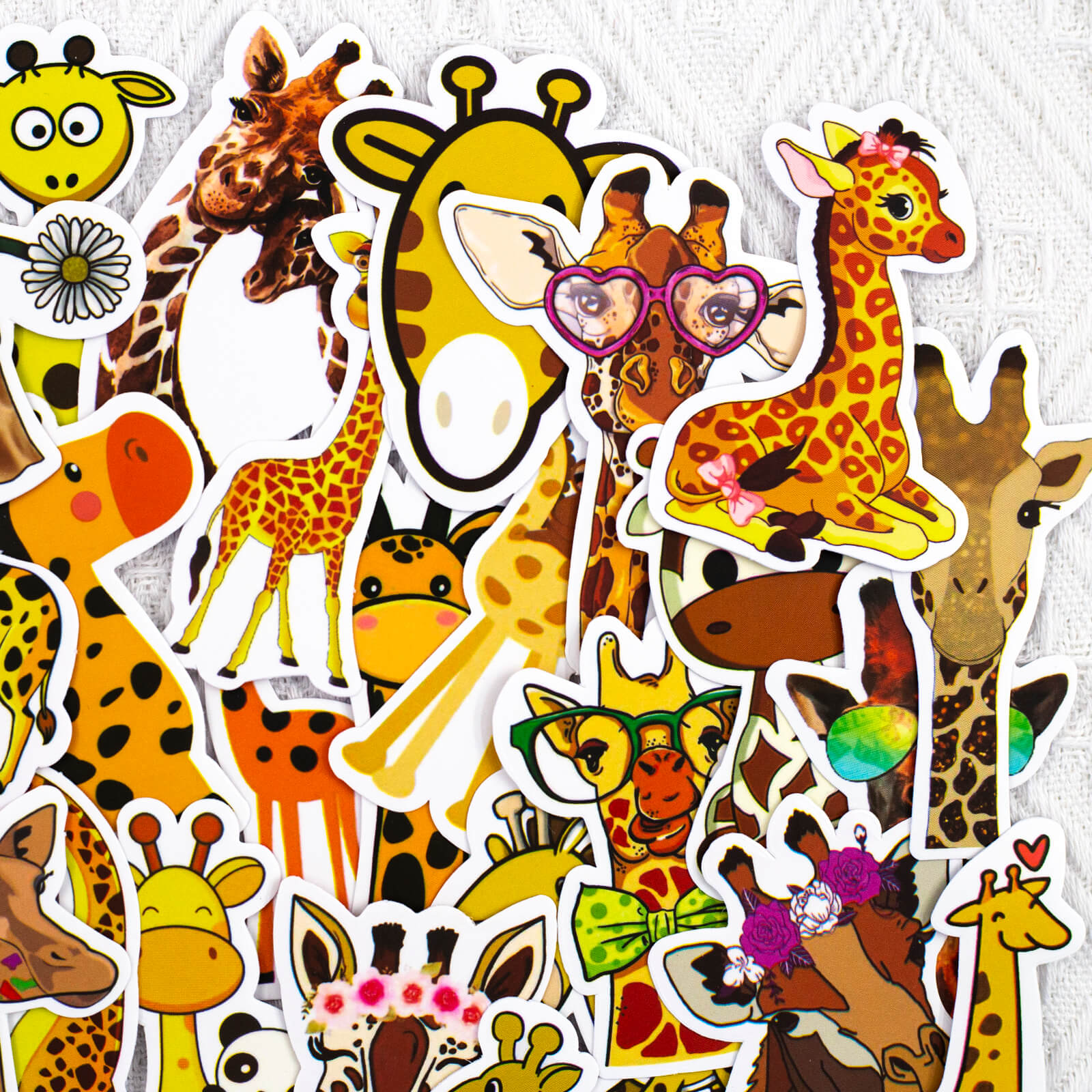 50 Pcs Giraffe Stickers Vinyl Decal Waterproof Stickers for Bottle