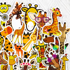 50 Pcs Giraffe Stickers Vinyl Decal Waterproof Stickers for Bottle
