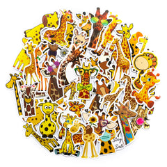 50 Pcs Giraffe Stickers Vinyl Decal Waterproof Stickers for Bottle
