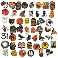 50 Pcs Halloween Scary Pumpkin Doodle Stickers