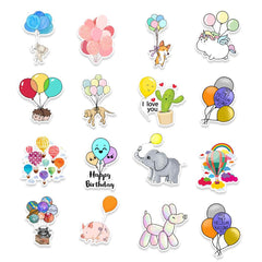 50 Pcs Hot Air Balloon Graffiti Stickers Waterproof Decals for Luggage Water Bottle