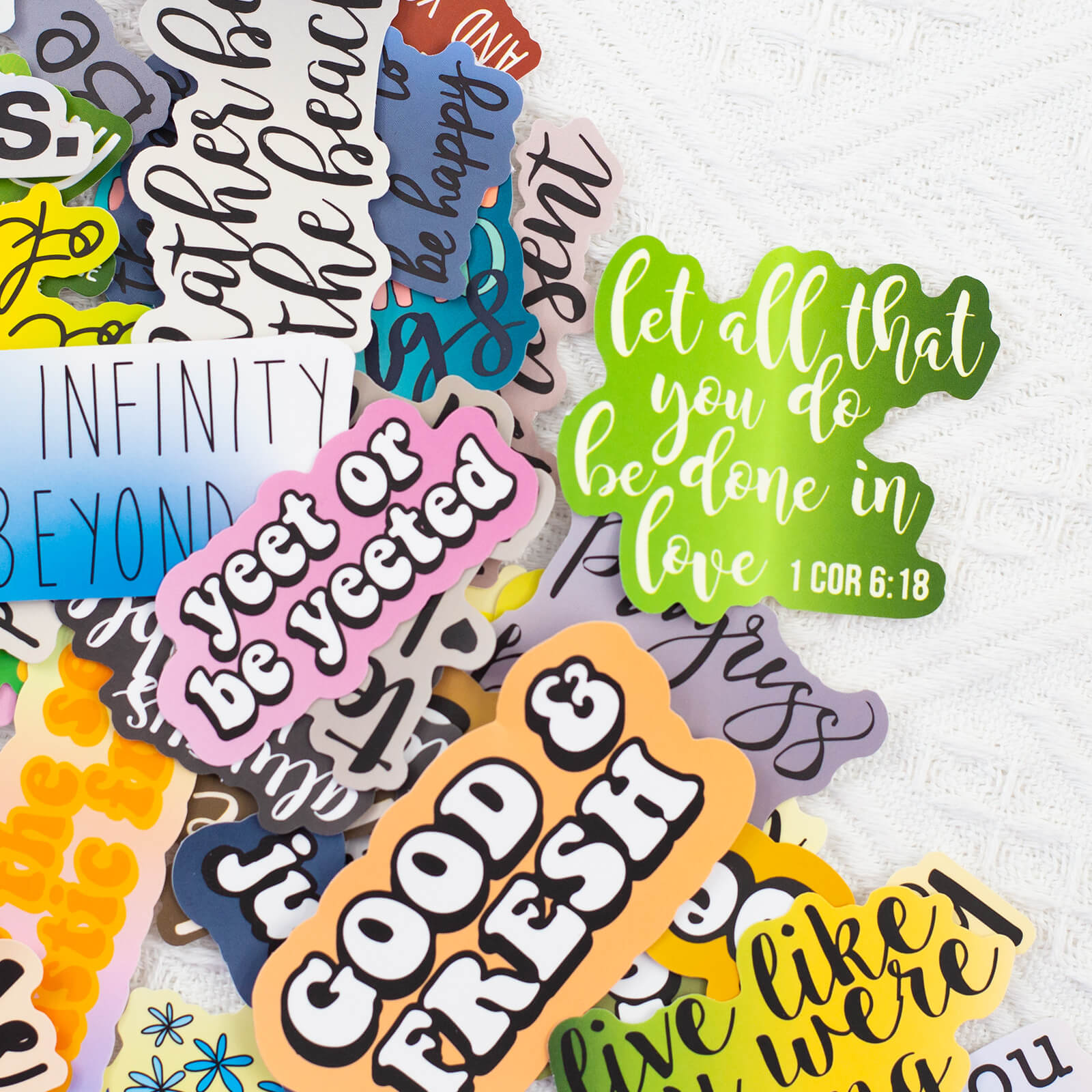 50 Pcs Inspirational Literary Graffiti Stickers Waterproof Luggage Notebook Scooter Mug Stickers