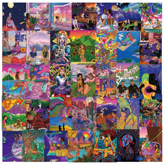 50 Pcs Personalized Art Graffiti Stickers PVC Decals for Luggage Guitar Car