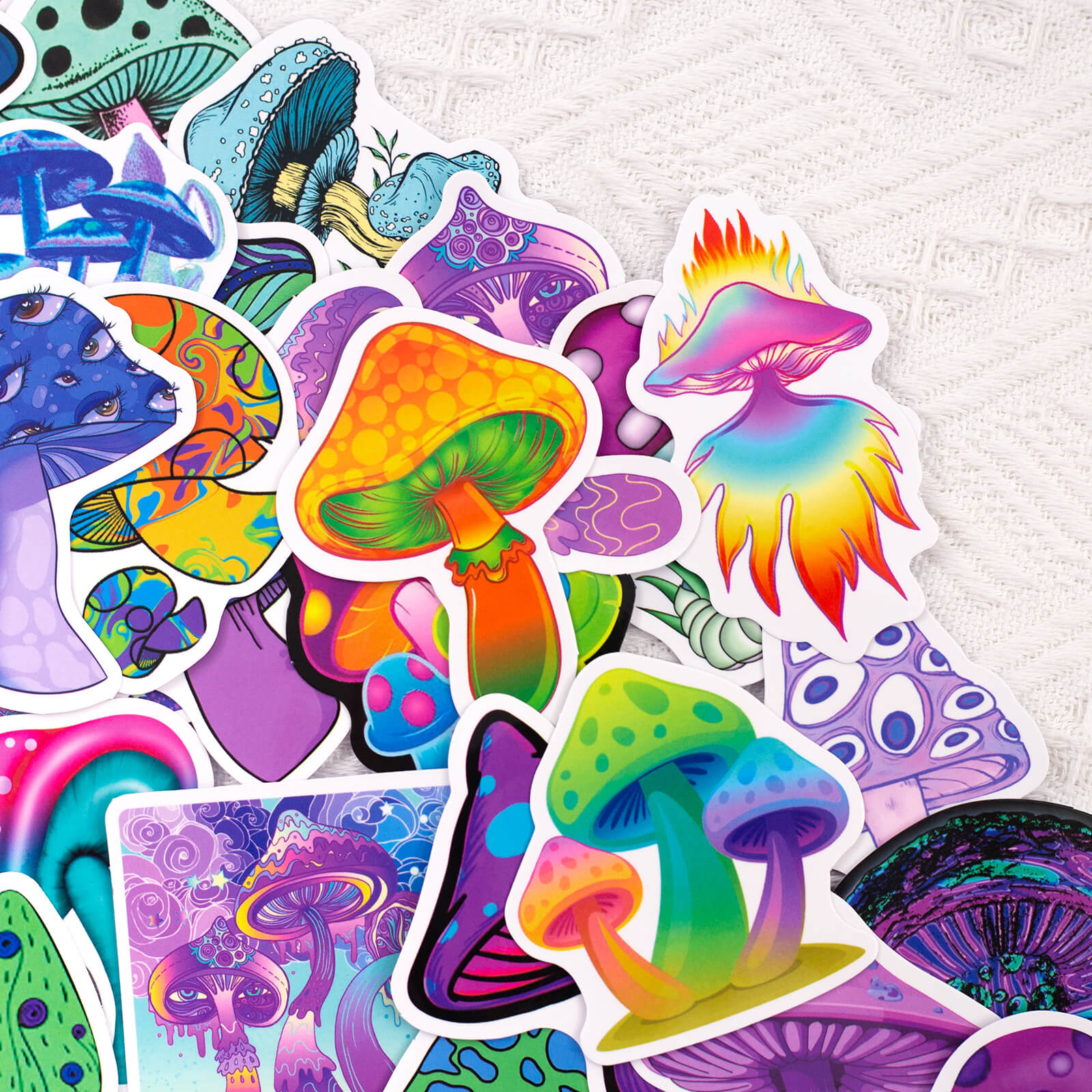 50 Pcs Personalized Mushroom Stickers Notebook Laptop Car Vinyl Decals