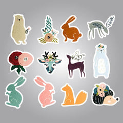50 Pcs Scandinavian Wind Small Fresh Helmet Stickers Luggage Laptop  Waterproof Stickers