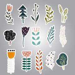 50 Pcs Scandinavian Wind Small Fresh Helmet Stickers Luggage Laptop  Waterproof Stickers