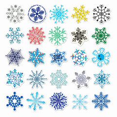 50 Pcs Snowflake Stickers DIY Graffiti Decals for Laptop Notebook Skateboard