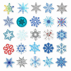 50 Pcs Snowflake Stickers DIY Graffiti Decals for Laptop Notebook Skateboard