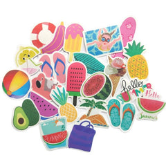 50 Pcs Summer Ice Cream Waterproof Stickers Graffiti Vinyl Decals for Water Bottles