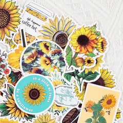 50 Pcs Sunflower Graffiti Stickers Laptop Car DIY Decorative Stickers