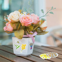 50 Pcs Waterproof Daisy Stickers Cute Cartoon Vinyl Decals for Laptop Notebook