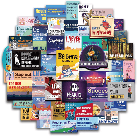 50 PCS Be Brave Series Stickers