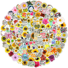 200 PCS Inspirational Sunflower Stickers Motivational Decals