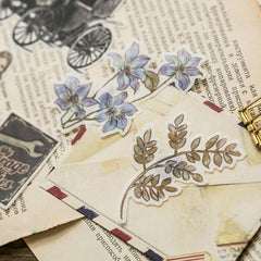 60 PCS Retro Floral Set for Scrapbooking Planner