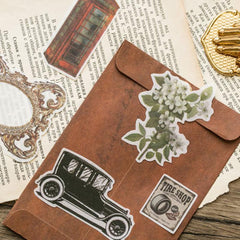60 PCS Retro Floral Set for Scrapbooking Planner