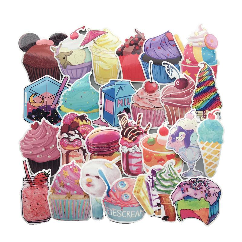 72 Pcs VSCO Juice Ice Cream Waterproof Stickers for Phone Laptop Notebook