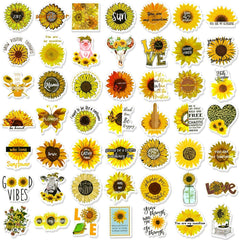 100 PCS Inspirational Word Stickers Flower Series