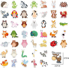 100 PCS Cute Animal Theme Stickers