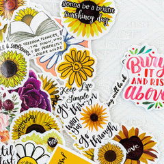 200 PCS Inspirational Sunflower Stickers Motivational Decals