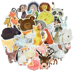 50 PCS Animal Watercolor Stickers 