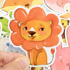 50 PCS Animal Watercolor Stickers 