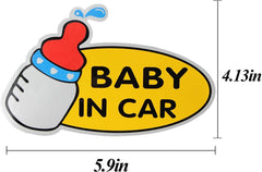 Baby On Board Sticker Car - Reflective Safety Sign Waterproof Sticker