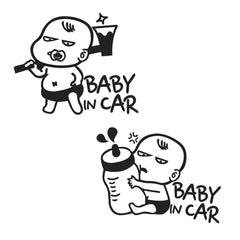 Baby In Car Stickerf or Cars Windows Baby Safety Car Signs (2 PCS)