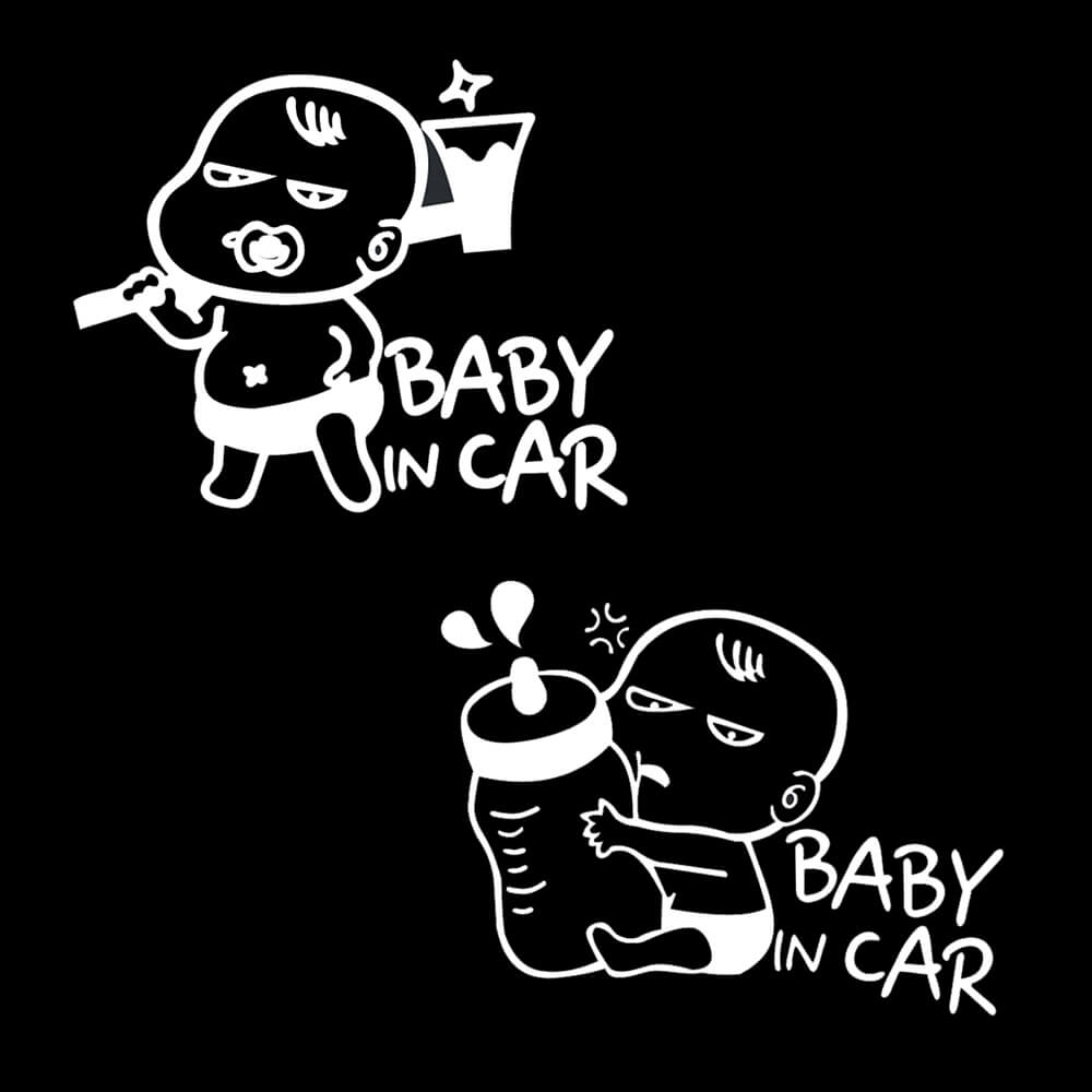 Baby In Car Stickerf or Cars Windows Baby Safety Car Signs (2 PCS)