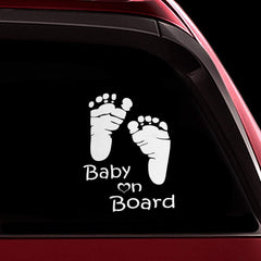 Baby on Board Sticker for Cars Windows and Bumpers Footprint