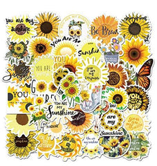 100 PCS Bees and Sunflowers Mixed Stickers