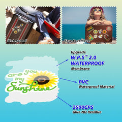 100 PCS Bees and Sunflowers Mixed Stickers