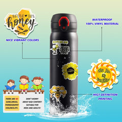 100 PCS Bees and Sunflowers Mixed Stickers