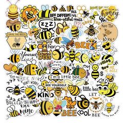 100 PCS Bees and Sunflowers Mixed Stickers
