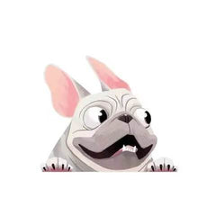 Bulldog Outdoor Rated Vinyl Sticker Decal for Windows Bumpers (3 PCS)