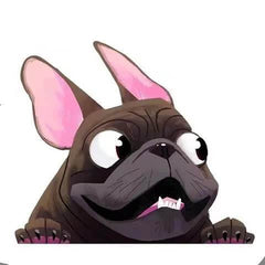 Bulldog Outdoor Rated Vinyl Sticker Decal for Windows Bumpers (3 PCS)