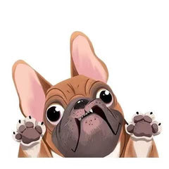 Bulldog Outdoor Rated Vinyl Sticker Decal for Windows Bumpers (3 PCS)