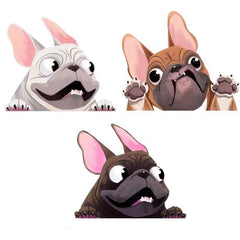 Bulldog Outdoor Rated Vinyl Sticker Decal for Windows Bumpers (3 PCS)