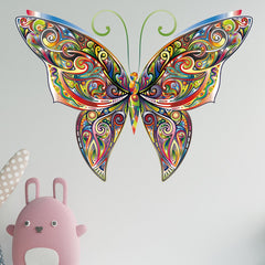 Colorful Animal Pattern DIY Puzzle Cartoon Butterfly Wall Stickers Living Room Stickers
