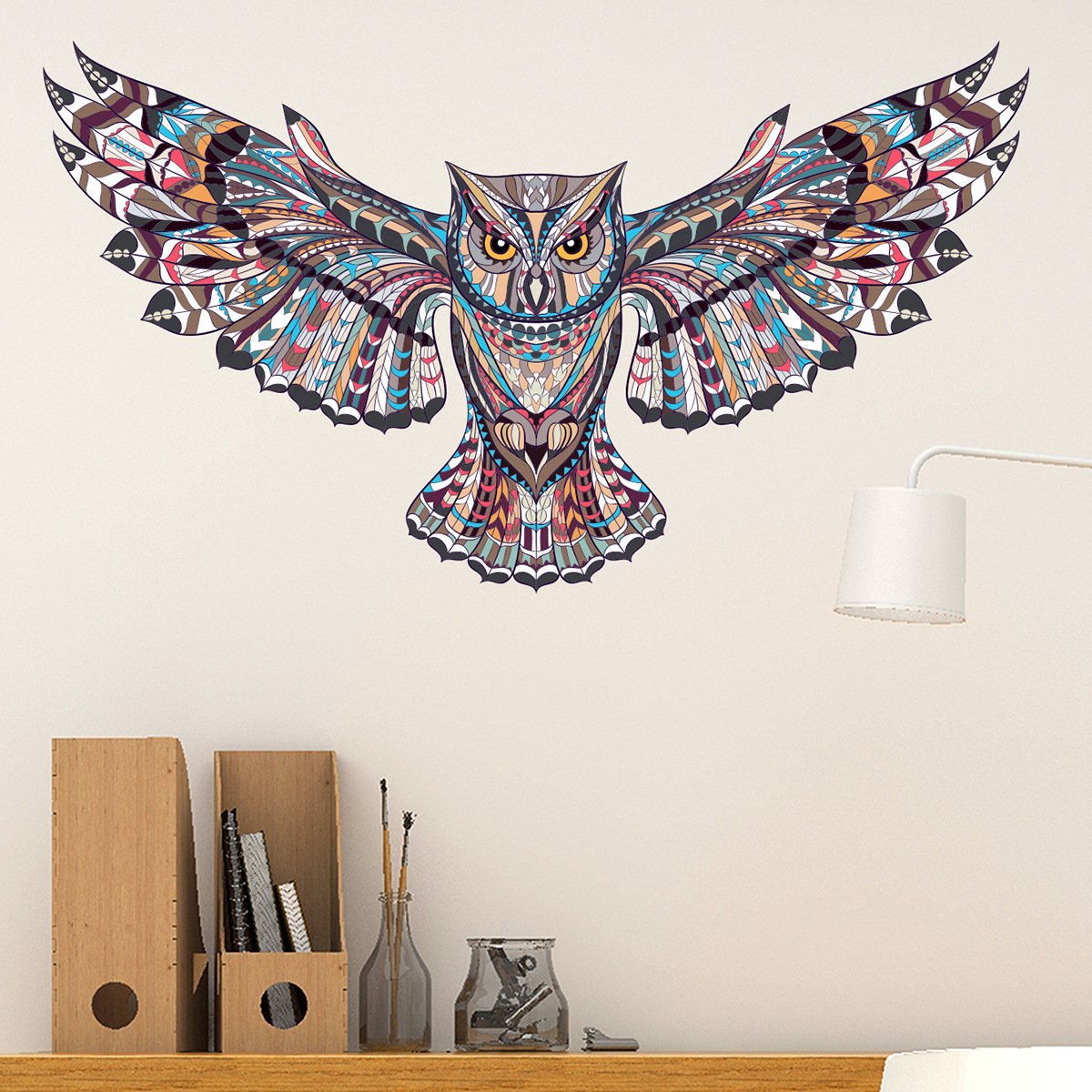Colorful Animal Pattern DIY Puzzle Cartoon Eagle Wall Stickers Living Room Stickers