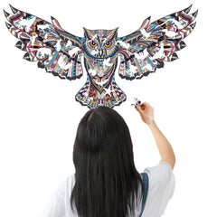 Colorful Animal Pattern DIY Puzzle Cartoon Eagle Wall Stickers Living Room Stickers