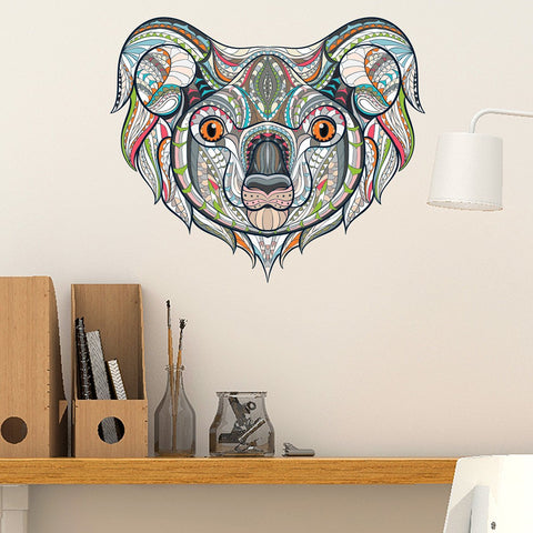 Colorful Animal Pattern DIY Puzzle Cartoon Koala Wall Stickers Living Room Stickers
