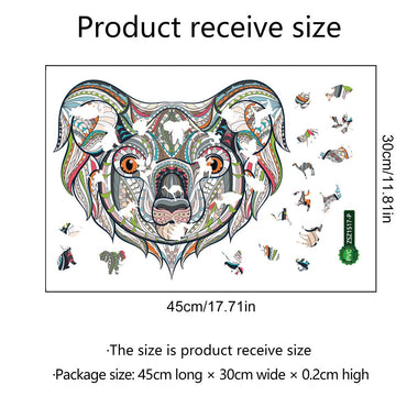 Colorful Animal Pattern DIY Puzzle Cartoon Koala Wall Stickers Living Room Stickers