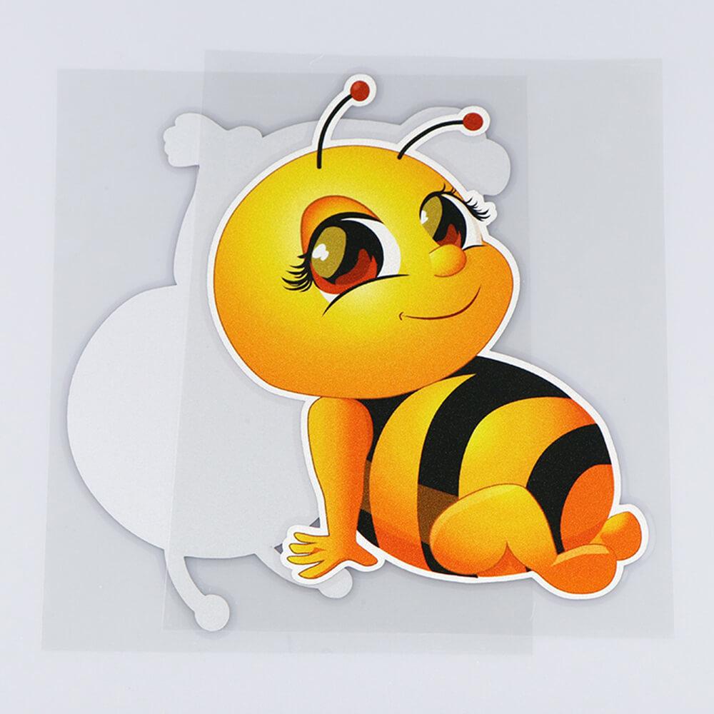 Cute Lady Bee Stickers Outdoor Rated Decal for Cars Windows (2 PCS)